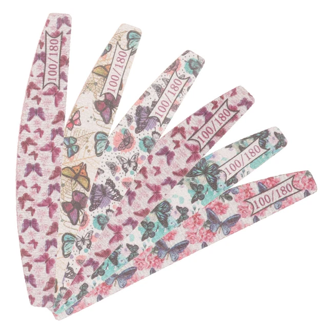 6 piezas limas decorativas para uñas limas para uñas limas para uñas manicura uñas
