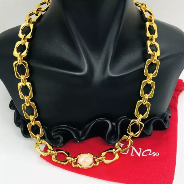 UNO DE 50 CHARISMA Necklace Long Chain Necklace Large Pink $75.00 ...