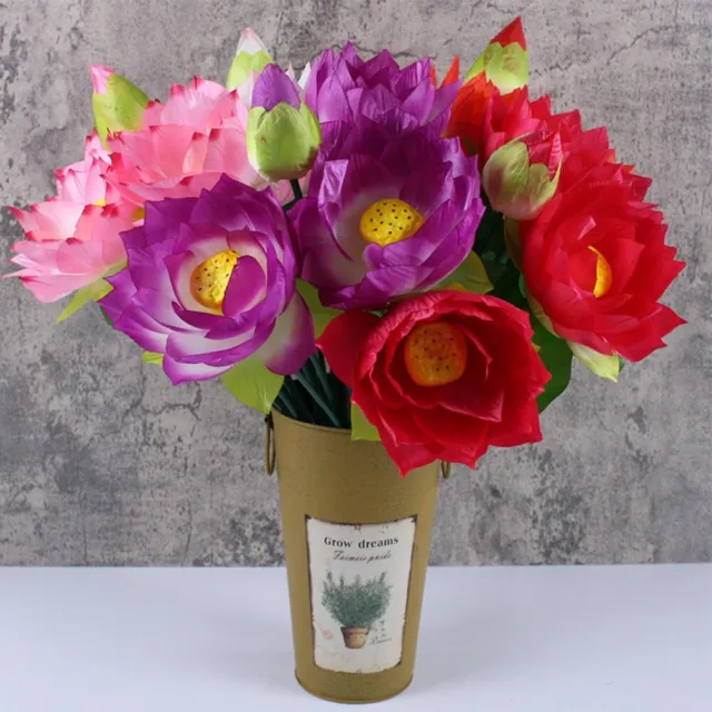 Bellissimi fiori di loto artificiali per matrimonio festa decorazione giardino