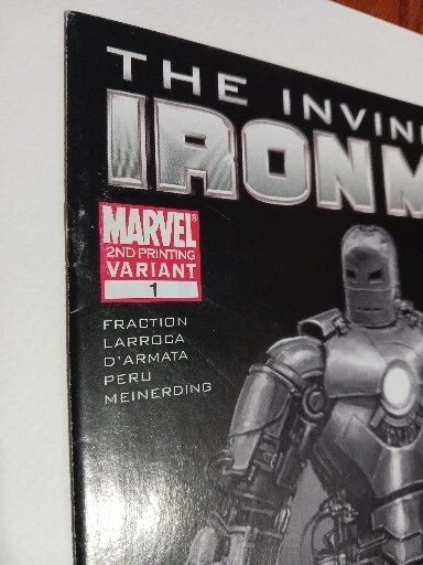 Invincible Iron Man #1 2nd Print Photo Movie Variant Marvel 2008 Fraction 3