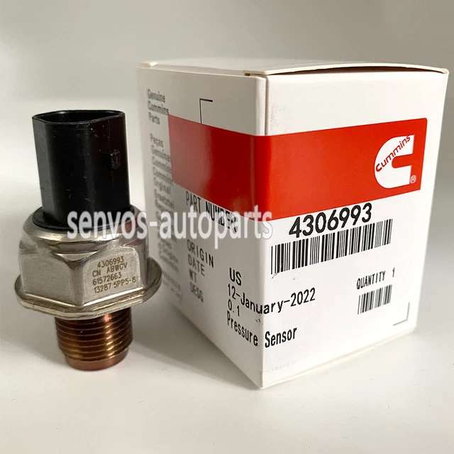 CUMMINS 4306993 FUEL Rail Pressure Sensor For Dodge Ram 6.7L 2013-2017 ...