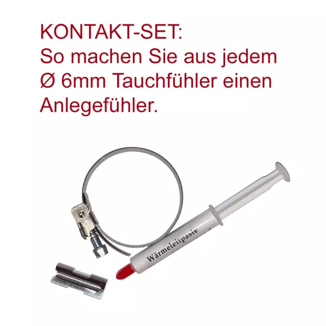 Anlegeset für Tauchfühler 6mm, Anlegefühler Rohranlegefühler Oberflächen Fühler 2