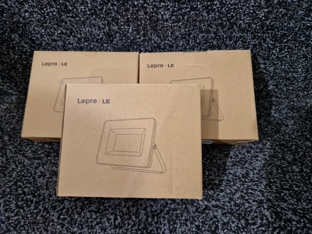 3 X Lepro Security Flood Lights 20W 1700 Lumens