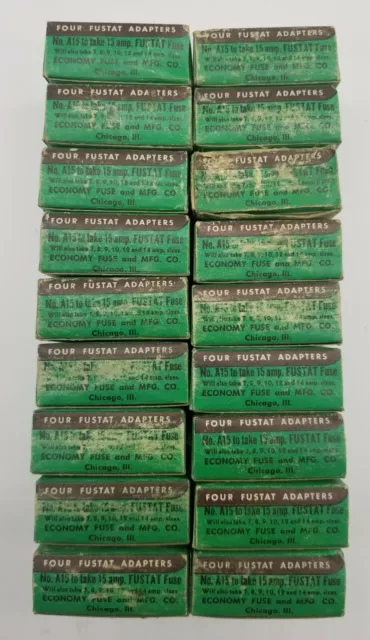 One(1) Box of Four(4) SA15 Economy Fuse 7-15 Amp Fustat Fuse Adapters