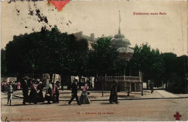 CPA AK Fontenay Square de la Gare FRANCE (1282704)