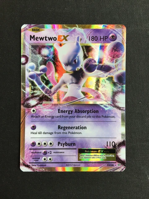 MEWTWO EX POKEMON Card | Full Art Holo | 52/108 | NM EUR 14,24 ...