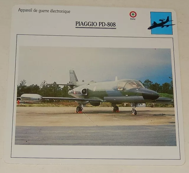 Fiche AVIATION 1988 : PIAGGIO PD-808 - ITALIE