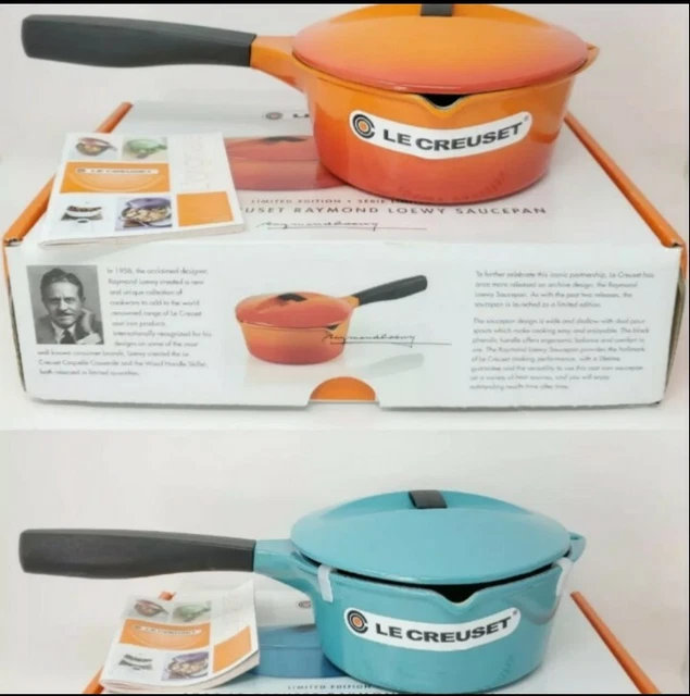Le Creuset Enameled Cast Iron Raymond Loewy Saucepan 1.5 qt New in Box $215