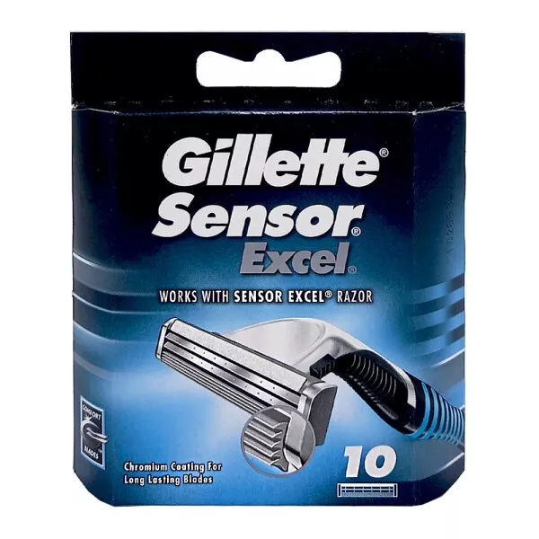 10 Gillette Sensor Excel Klingen Rasierklingen  Klingen NEU/OVP