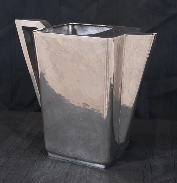 Rare William Van Erp Sterling Silver Hammered Arts & Craft Water Pitcher 44 Oz.