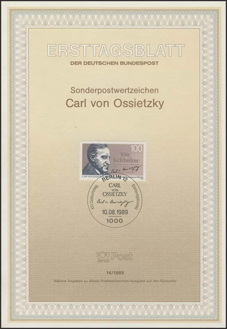 ETB 14/1989 Carl von Ossietzky, Publizist