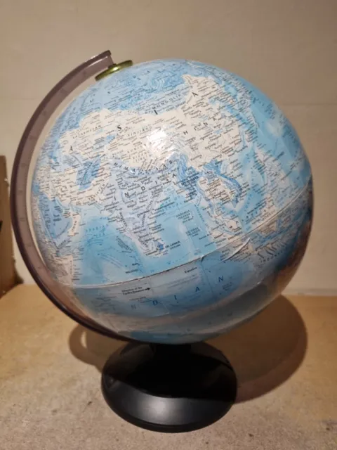 12'' World Globe Gift Earth Ocean Rotating World Map Desktop  Geography w/ Stand