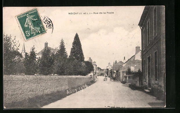 CPA Noizay, Rue de la Poste 1910