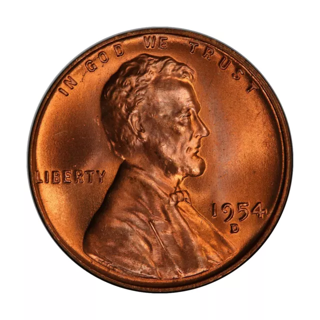 1954 D Lincoln Wheat Cent Choice BU 1c Brilliant Uncirculated OBW Superb Detail