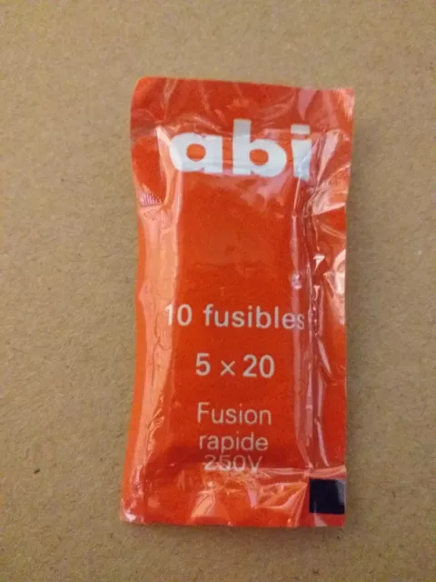 Abi Fusible Miniature - Verre - 5 X 20 - 1A - Rapide - Lot De 10  Aurora Hv12