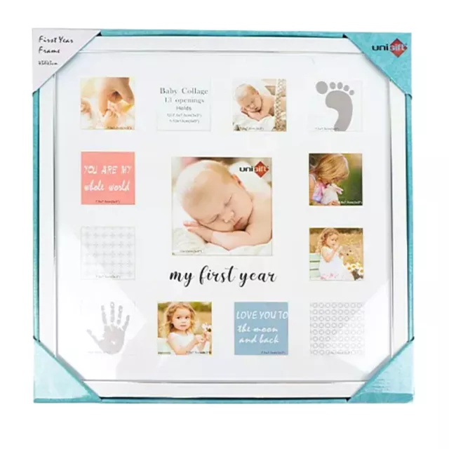 43x43cm Baby Boy / Girl Collage Photo Frame Newborn Gift Home Decor Wall Hanging