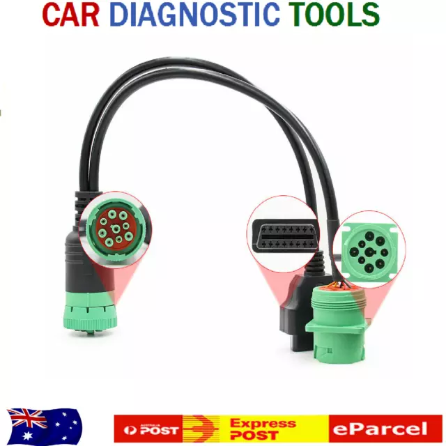 J1939 9P Male 9PIN Female & 16P Female Obd2 connector Diagnostic Truck Cable. AT