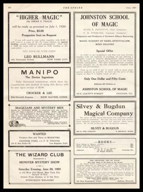1920 Higher Magic By Oscar S. Teale Book Leo Rullmann New York Vintage Print Ad