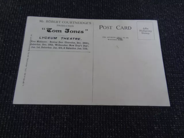 Social History Postcard Tom Jones Lyceum Theatre - 85905