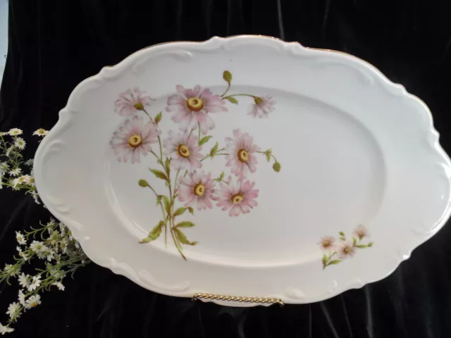 Mitterteich "Daisy Bell" Fine Bavarian China Large Oval Serving Platter -Germany