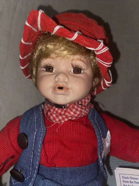 “Little Cowboy” By Duck House Heirloom Dolls Porcelain NWT And Box COA