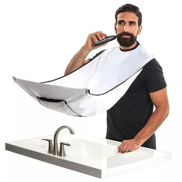 Care Apron Men's Facial Trimming Catcher Hair Cutting Shave Cape Bib Beard