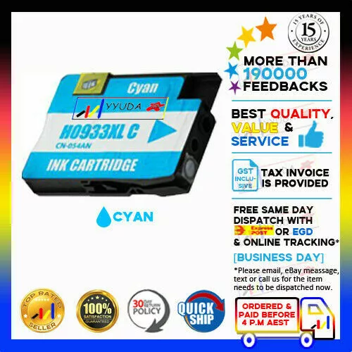 1x NoN-OEM Ink Cartridge 933 933XL Cyan for HP Officejet 6700-H711a/H711n