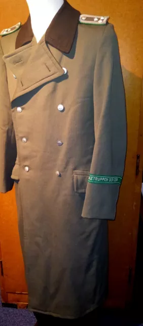 Alte DDR Uniform NVA Grenztruppen Mantel Winter schwarzer Kragen StFw Wehrmacht