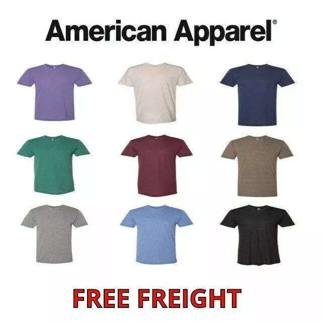 American Apparel Unisex Tri Blend Soft T-Shirt Track Tee S-2XL TR401W