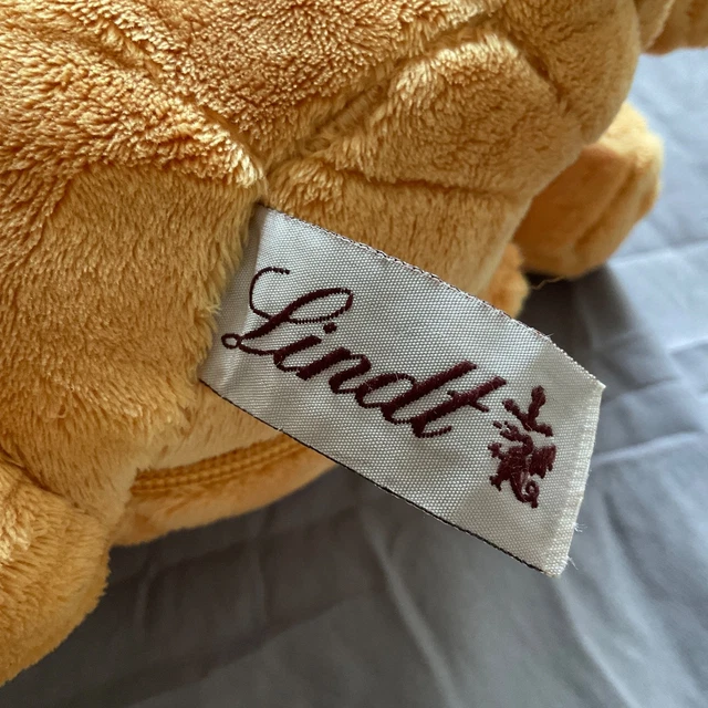 LINDT BUNNY RABBIT Soft Toy Plush Faux Bell Ribbon Zip Compartment - GC ...