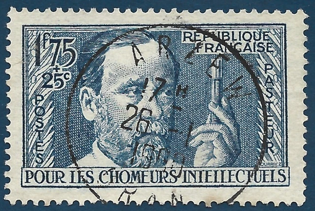 France-L Pasteur-Yvert n°385 oblitéré