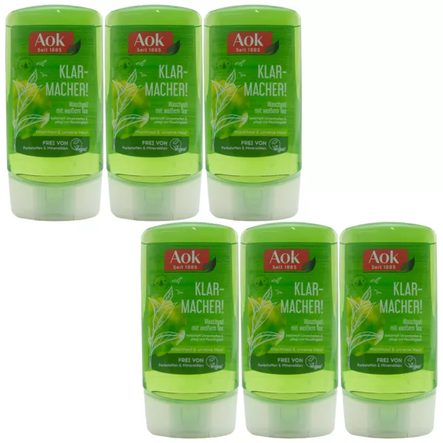 Aok Gel Limpiador 6 X 150ml para Mezclador Y Pieles Impuras Vegan - Libre De