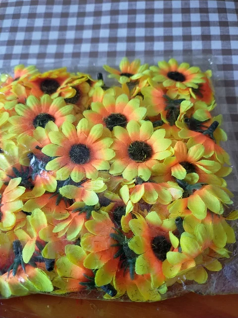 30 x  Kunstblumen Sonnenblumenköpfe,  Restposten
