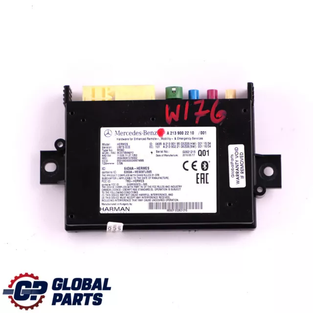 Mercedes-Benz W176 W205 W207 W213 Bluetooth Control Unit Module ECU A2139002210