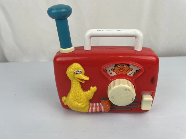 Vintage Illco Muppet Sesame Street Big Bird Toy Music Box Radio WORKS Jim Henson