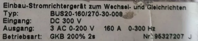 Baumüller Nürnberg Bus20-160/270-30-008 Complete Without Casing 2