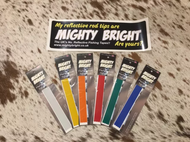 12" Mighty Bright Reflective sea fishing rod tip tape (original range)
