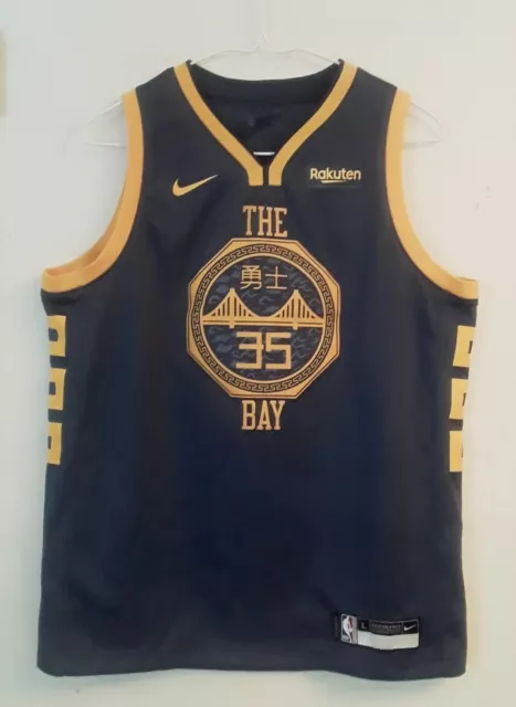 NBA SF Golden State Warriors Durant 35 Nike Swingman Rakuten Youth