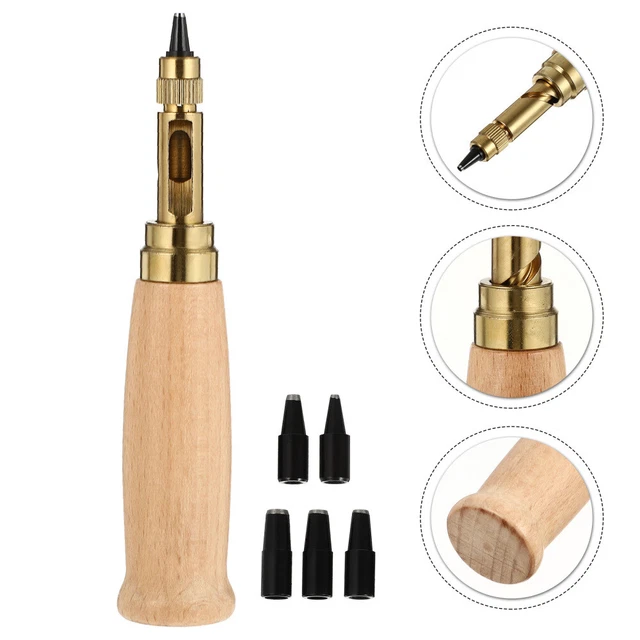 6 Pcs Bohrer-Stanzwerkzeug Gürtellochmacher Lederlocher Werkzeugtasche