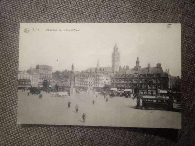 Cpa Lille Panorama De La Grand Place