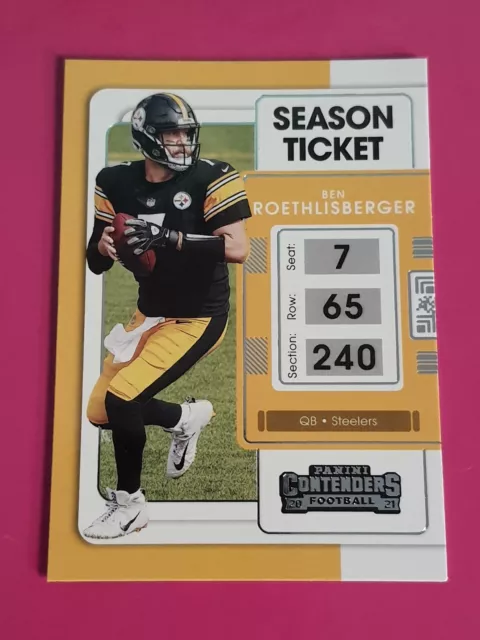 2021 Panini Football NFL Contenders #82 Ben Roethlisberger Steelers