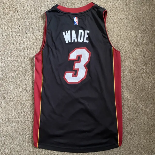 OFFICIAL Adidas Mens M #3 Dwayne Wade Miami Heat 2014-2015 NBA Basketball Jersey 3