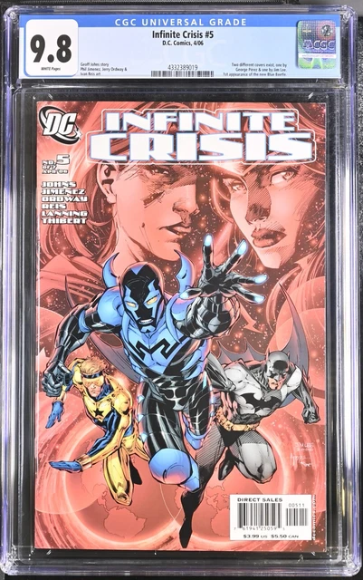Infinite Crisis #5 CGC 9.8 (2006) 1st App New Blue Beetle Jim Lee Cover WP