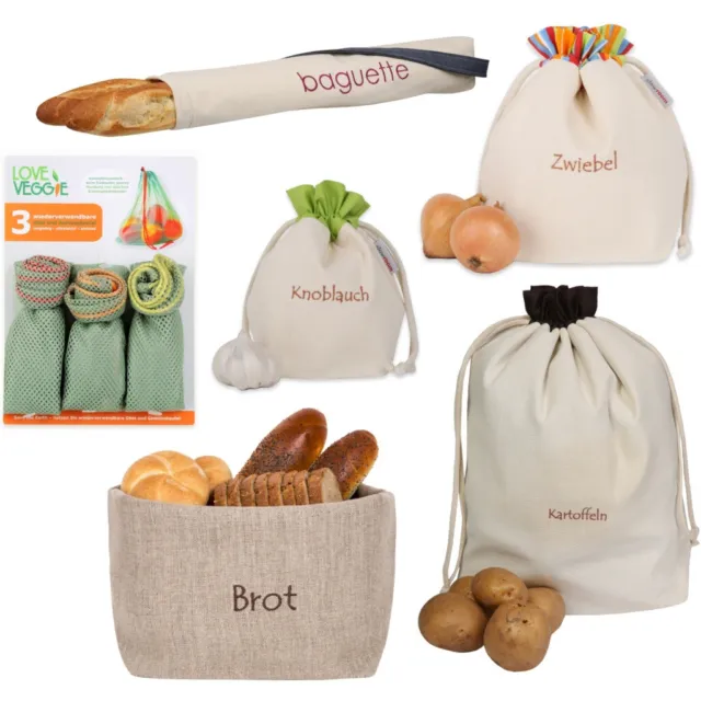slowroom Brot-, Baguett-, Gemüse-, Obst-, Kartoffel-, Knoblauch-Beutel-Tasche