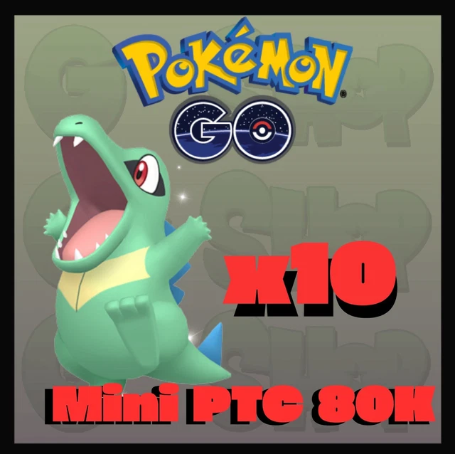 Pack 10 Shiny Totodile Kaiminus Pokémon Go + 80k Stardust - Mini PTC, Japon
