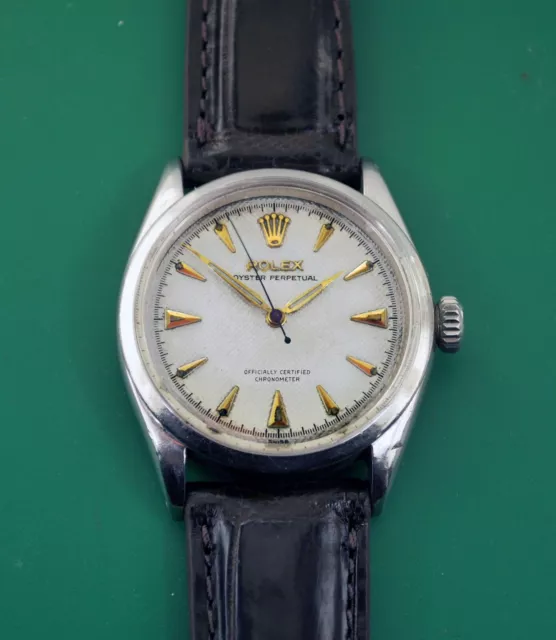 Vintage 1953 Rolex Stainless Big Bubble Back Perpetual Chronometer Ref 6284 Vintage 1953 Rolex Stainless Big Bubble Back Perpetual Chronometer Ref 6284