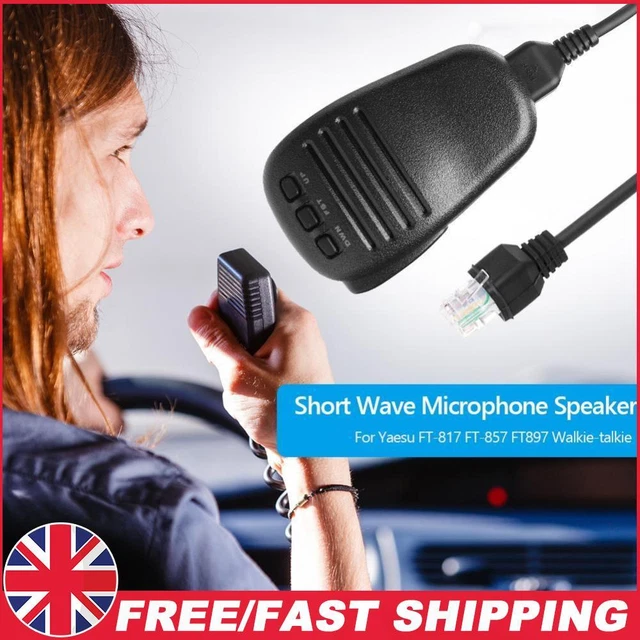 Microfono Vivavoce Di Ricambio MH-31A8J A 8 Pin Per Yaesu FT-450D, FT-817, FT-857D, FT-891, FT-991A – Con Clip E Cavo A Spirale