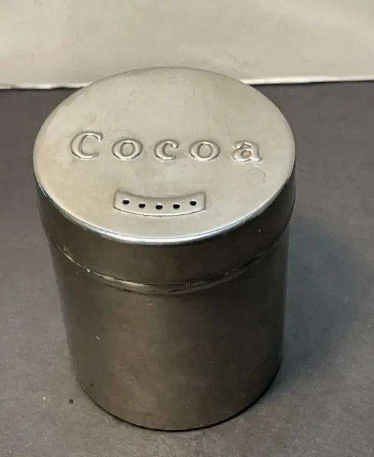 Cocoa 6 oz stainless steel shaker Table Craft kitchen table spices 1997