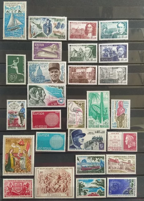 42 Timbres Année Complète 1970 Neuf** Luxe Mnh N°1621 / 1662 / Stamp