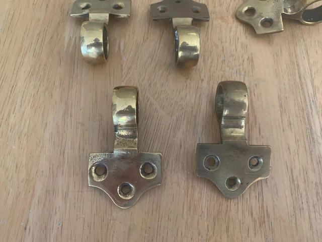 6 X Brass Pole Brackets